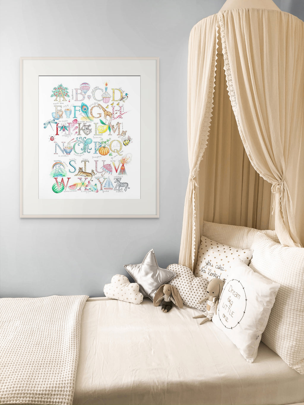 ABC framed print limited edition Pink