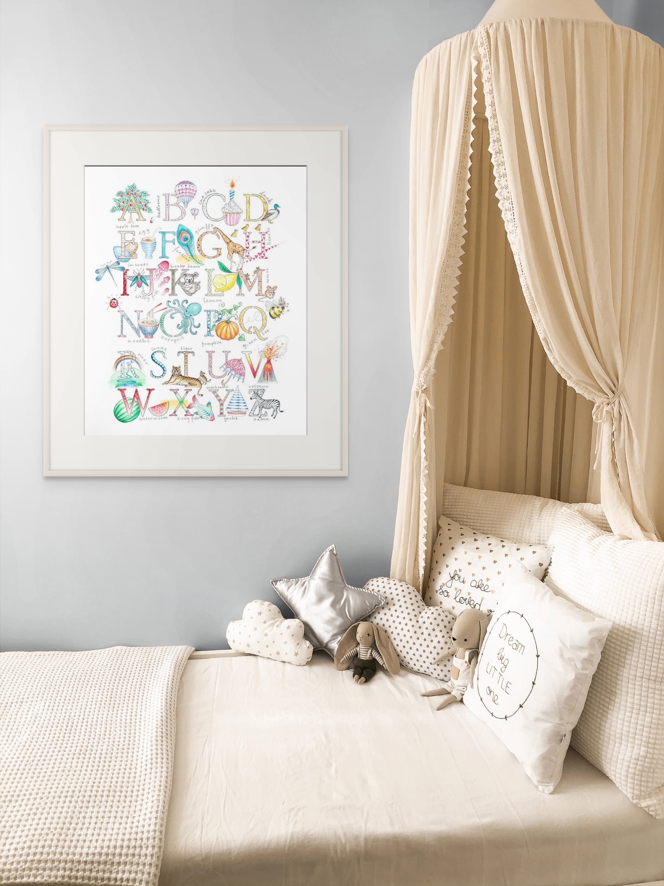 ABC framed print limited edition Pink