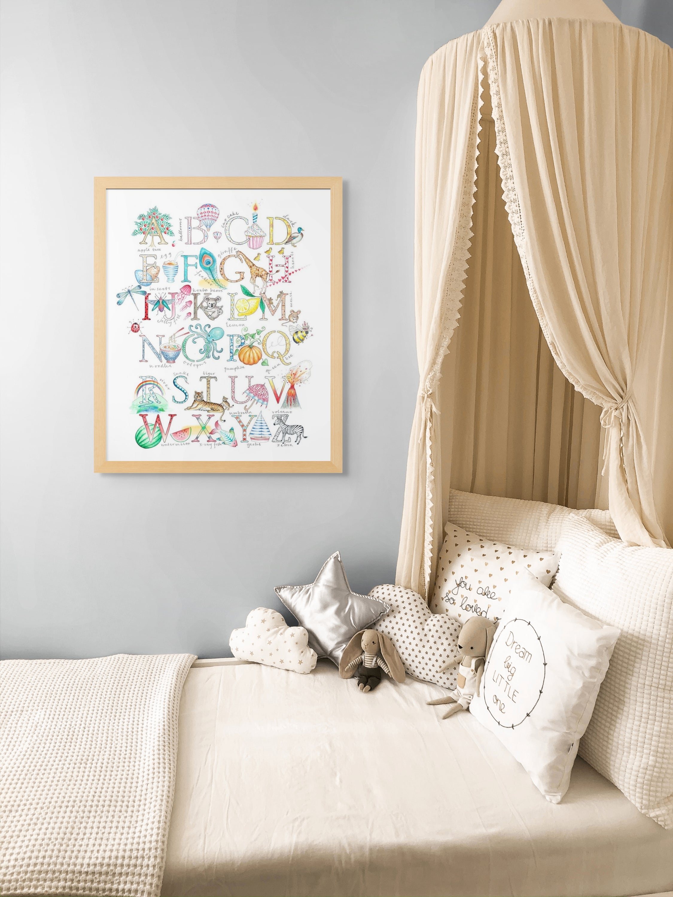 ABC alphabet poster print