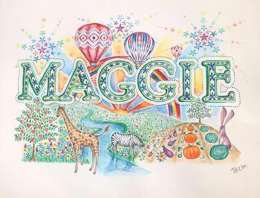 Personalised Hand-Painted Name Artwork