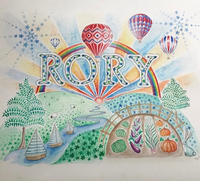 Personalised Hand-Painted Name Artwork
