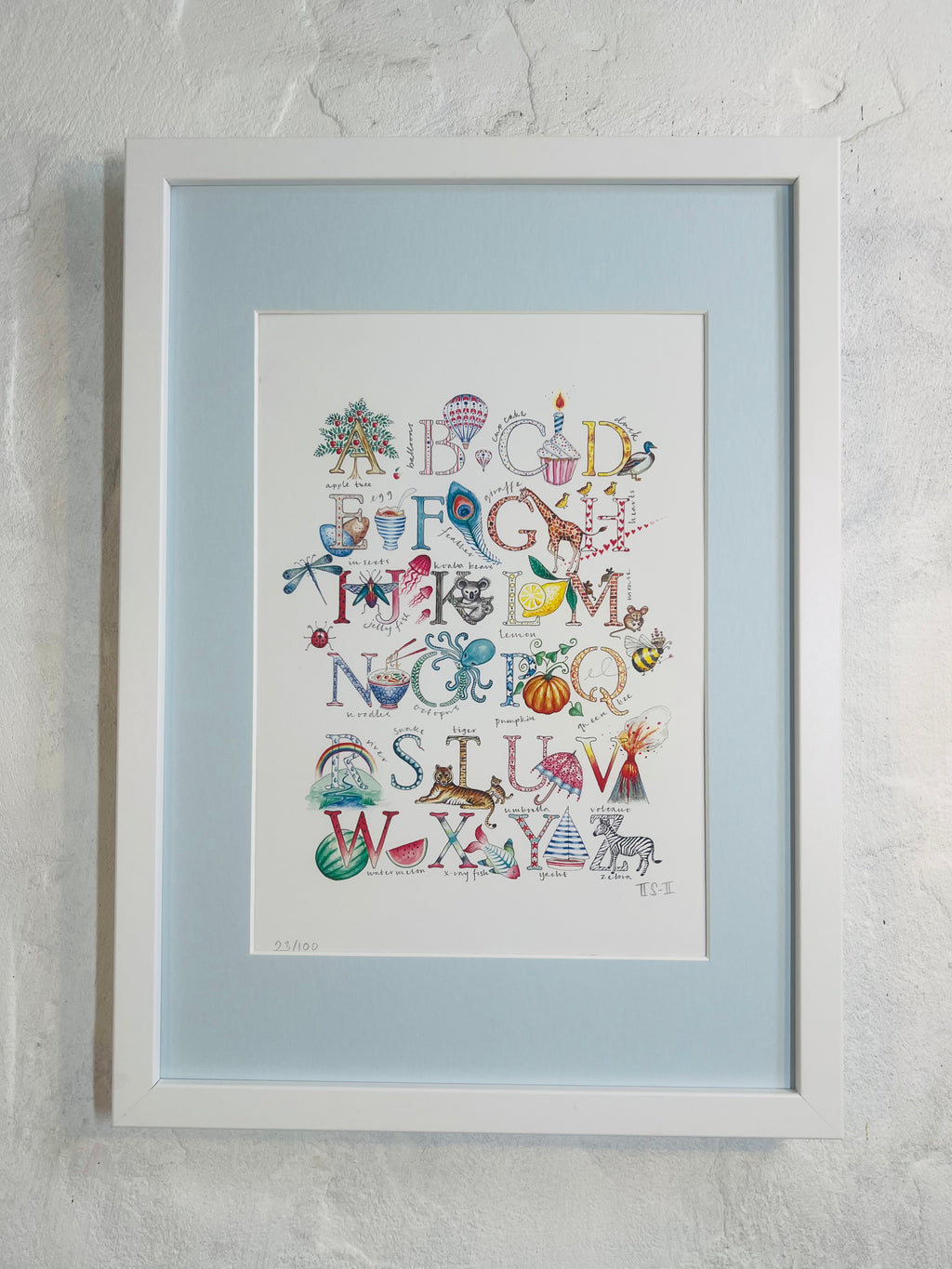 ABC framed print limited edition Blue