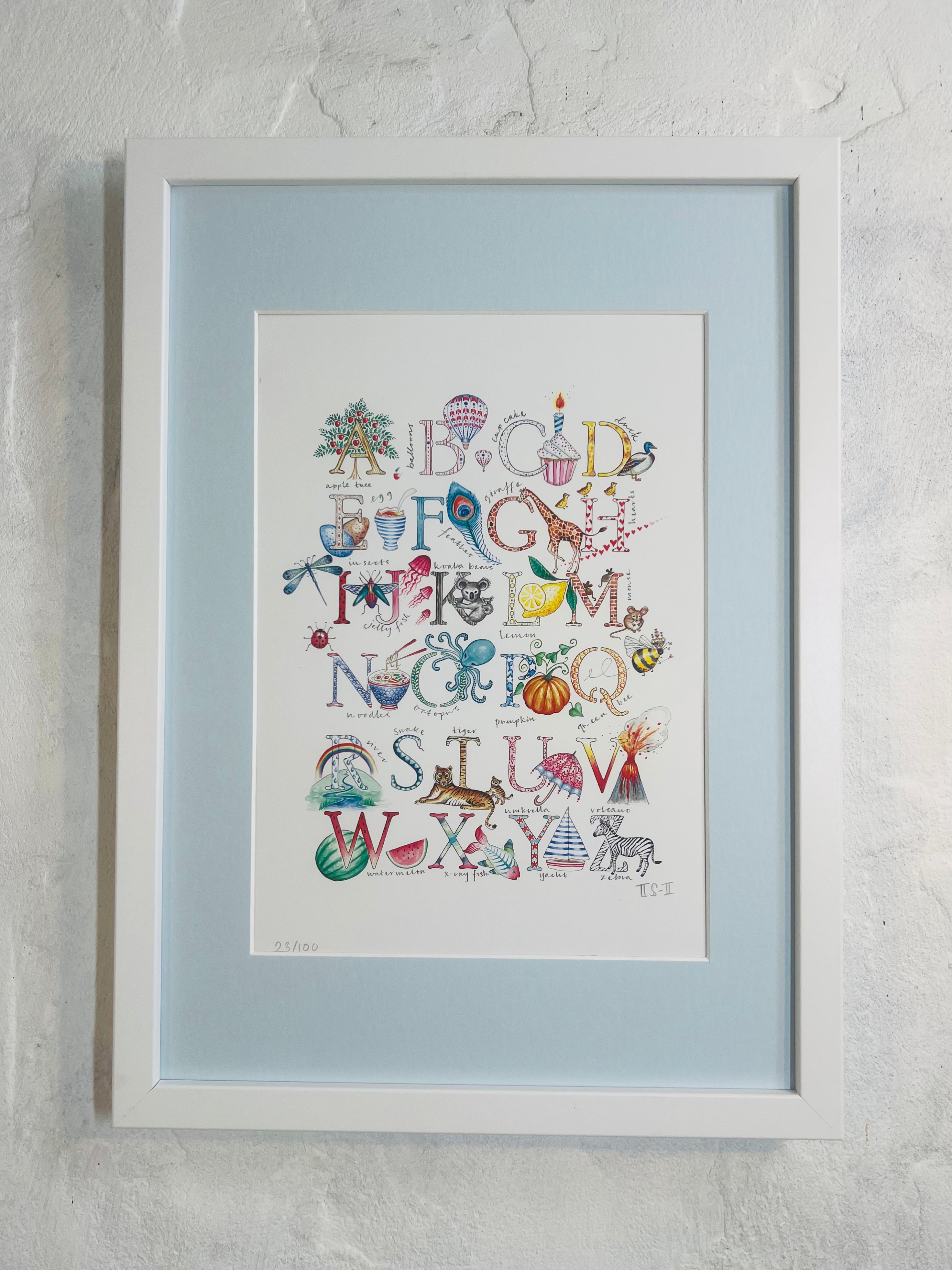ABC framed print limited edition Blue