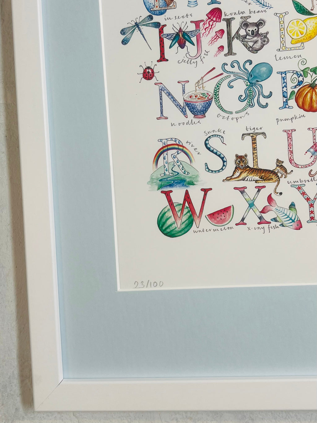 ABC framed print limited edition Blue