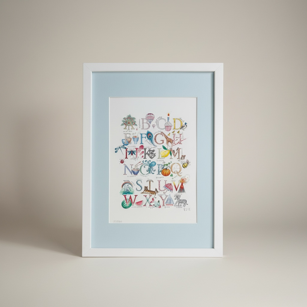 ABC framed print limited edition Blue