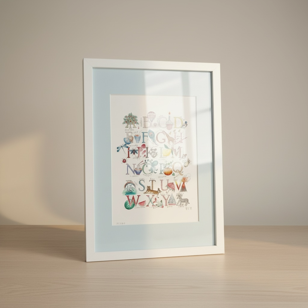 ABC framed print limited edition Blue