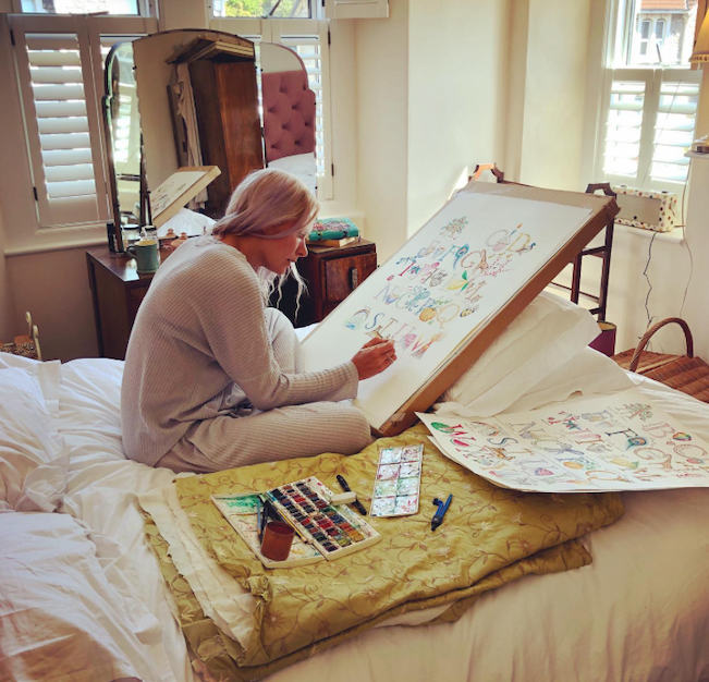 ABC framed print limited edition Pink