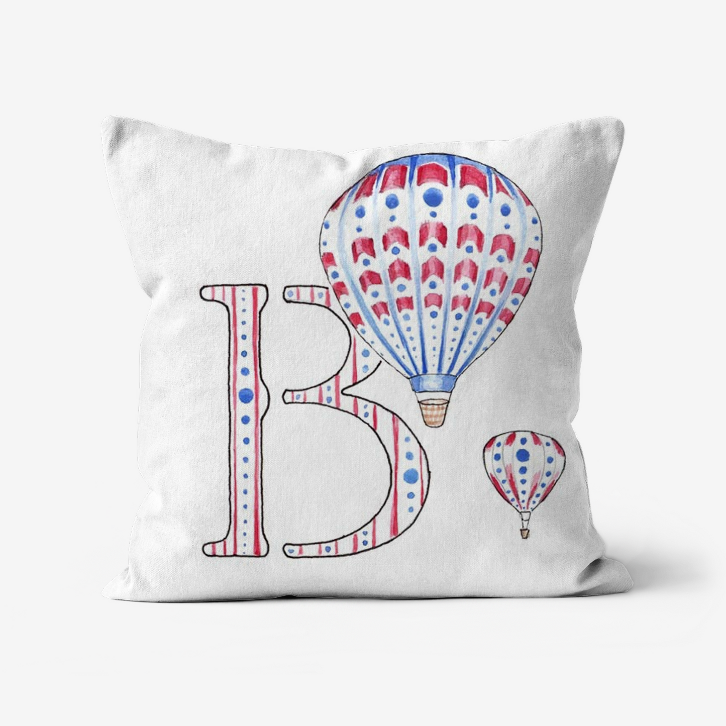 Illustrated Alphabet Linen Cushion Cover – Handmade in the UK | Personalised Letter Pillow | Nursery & Children’s Room Décor