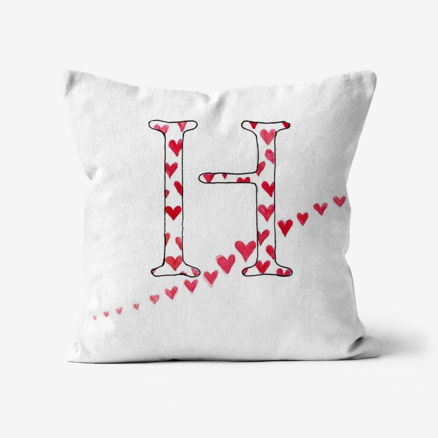 Illustrated Alphabet Linen Cushion Cover – Handmade in the UK | Personalised Letter Pillow | Nursery & Children’s Room Décor