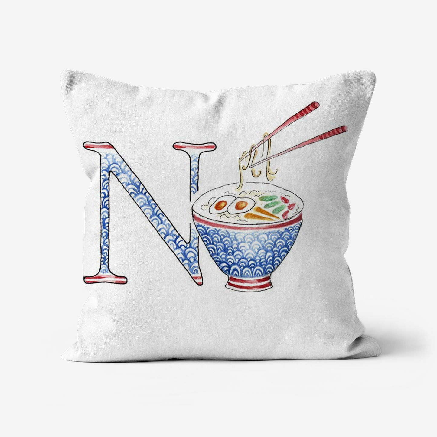 Illustrated Alphabet Linen Cushion Cover – Handmade in the UK | Personalised Letter Pillow | Nursery & Children’s Room Décor