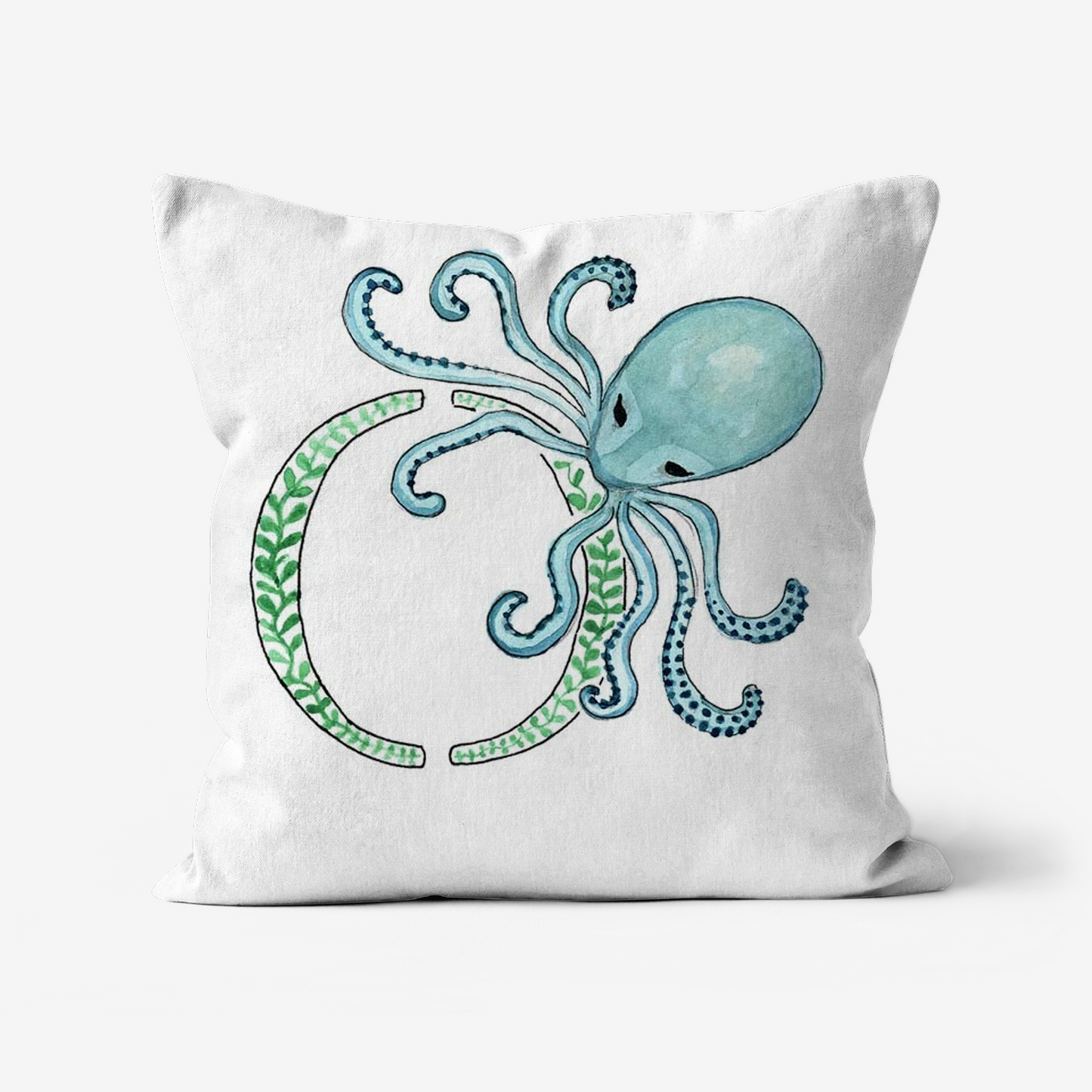 Illustrated Alphabet Linen Cushion Cover – Handmade in the UK | Personalised Letter Pillow | Nursery & Children’s Room Décor