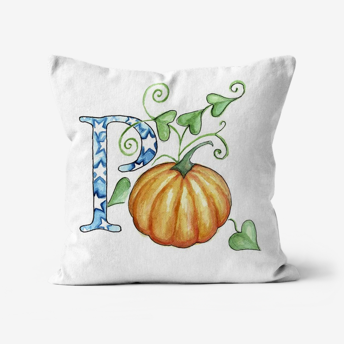 Illustrated Alphabet Linen Cushion Cover – Handmade in the UK | Personalised Letter Pillow | Nursery & Children’s Room Décor