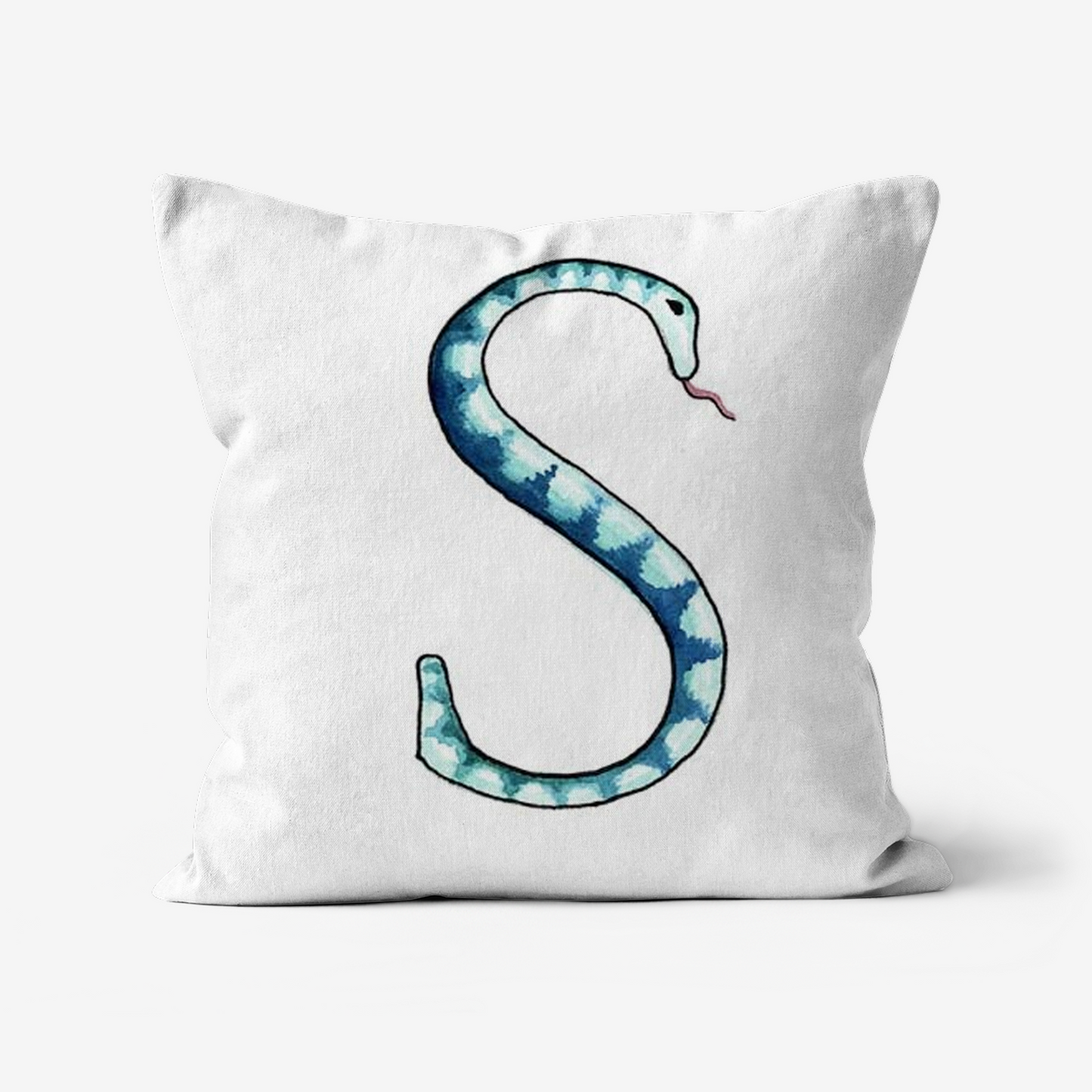 Illustrated Alphabet Linen Cushion Cover – Handmade in the UK | Personalised Letter Pillow | Nursery & Children’s Room Décor