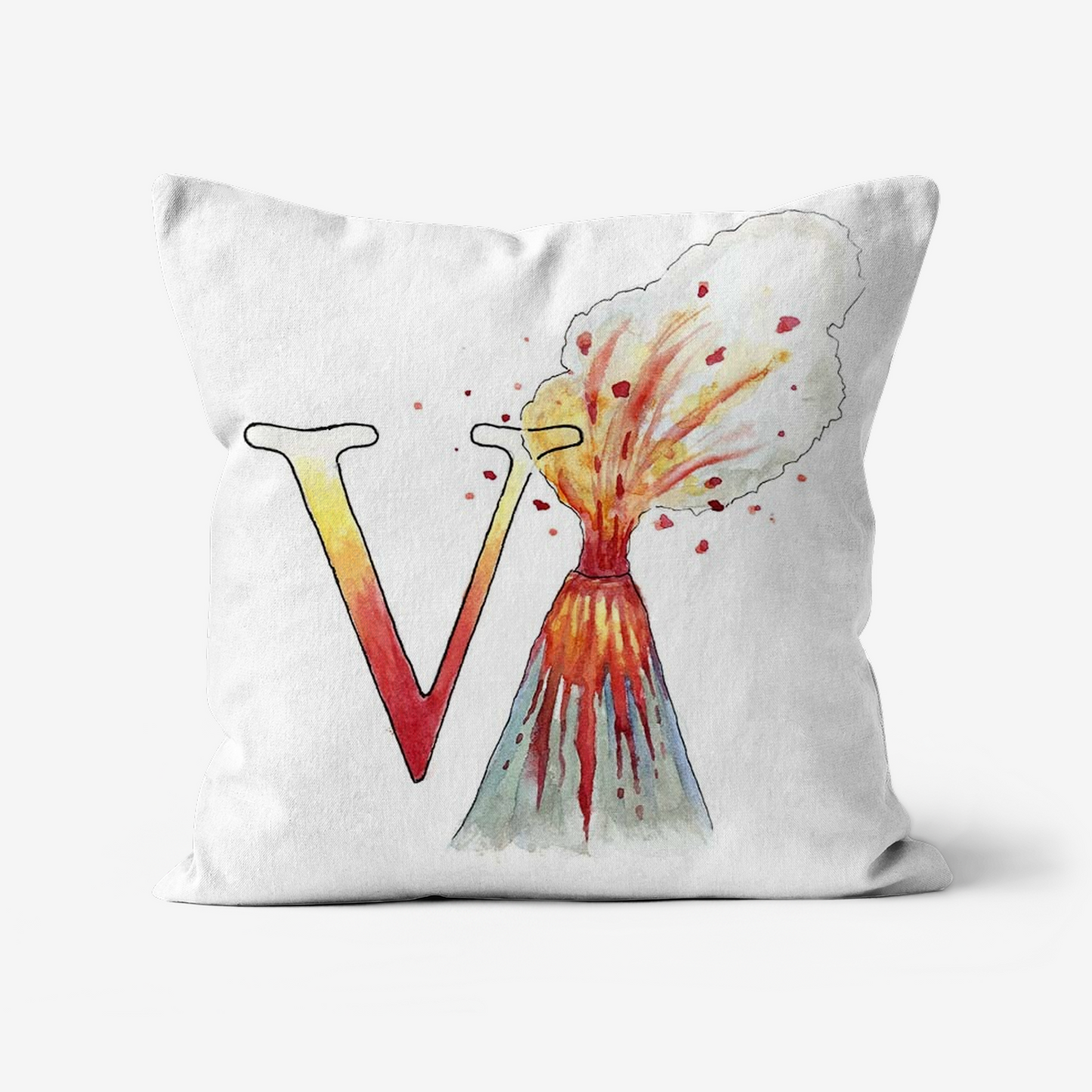 Illustrated Alphabet Linen Cushion Cover – Handmade in the UK | Personalised Letter Pillow | Nursery & Children’s Room Décor